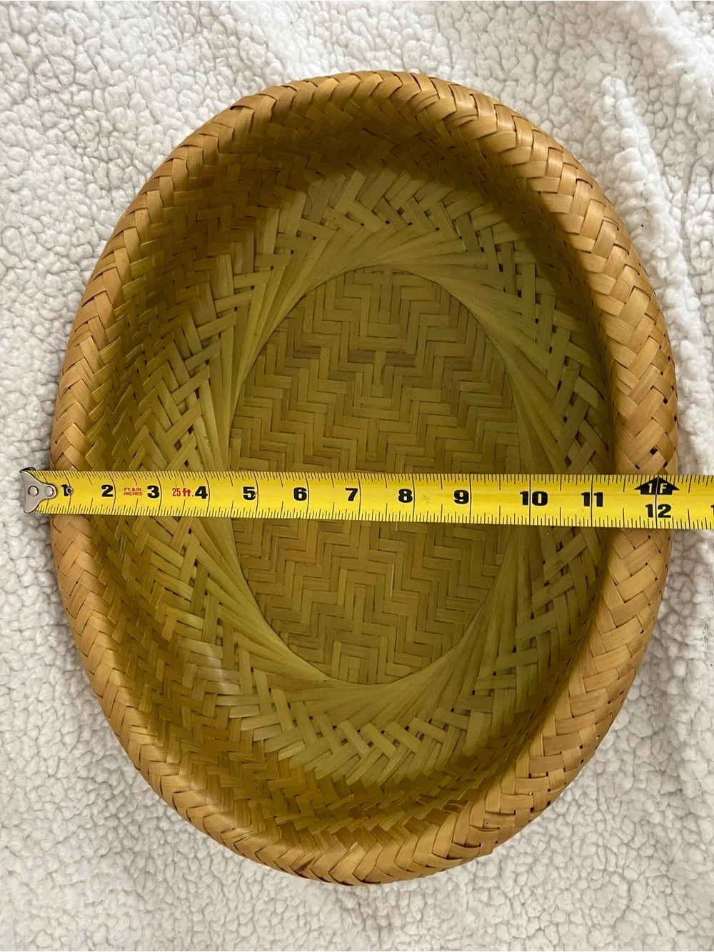 Crate & Barrel Woven Bambu Baskets Set of 3-Magenta, Orange, Natural color Oval